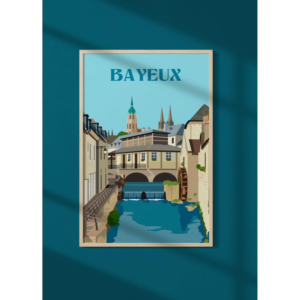 Affiche ville Bayeux blanc, L'AFFICHERIE