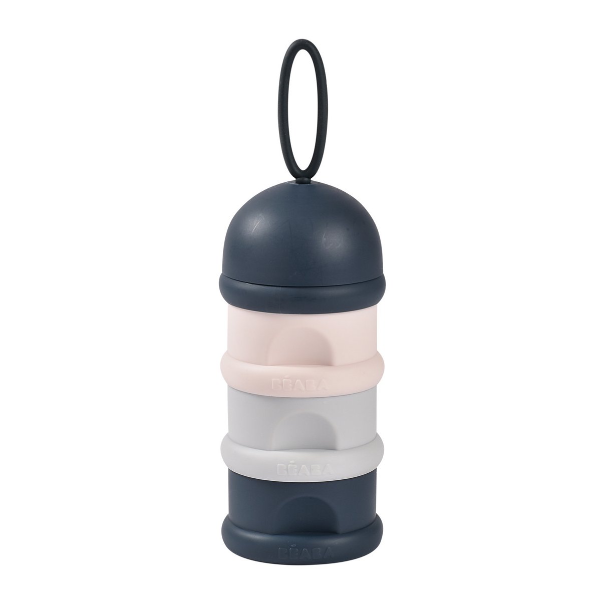 Boîte doseuse de lait 3 compartiments empilables bleu foncé, BEABA