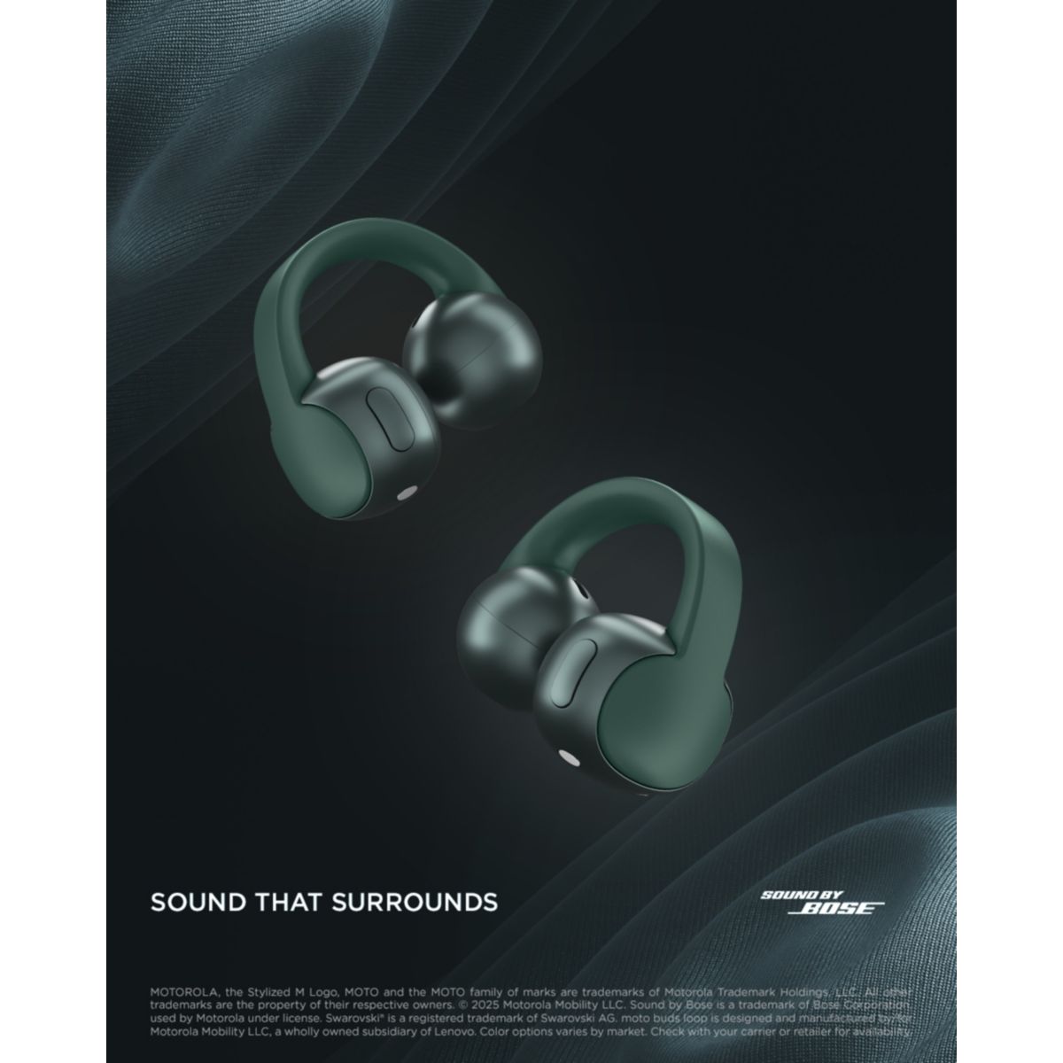 Ecouteurs Buds Loop Vert trekking green (kaki), MOTOROLA