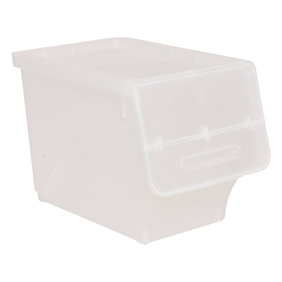 Boîte de rangement transparente ouverture frontale 24L OPEN PLUS transparent, 5FIVE SIMPLY SMART