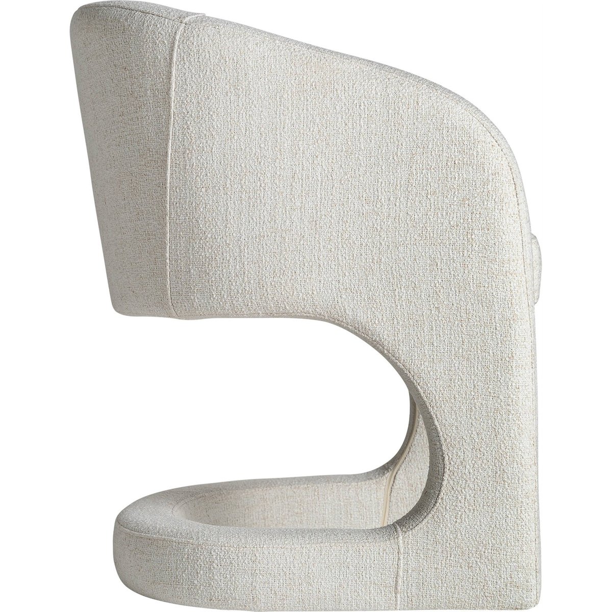 Fauteuil art déco blanc cassé finition naturelle, RECOLLECTION