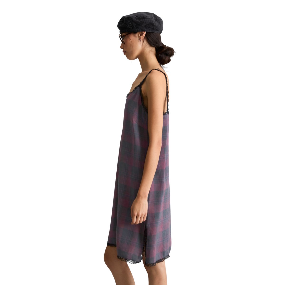 Robe lingerie imprimée, coupe droite en TENCEL™ Modal noir, MARC O’POLO DENIM