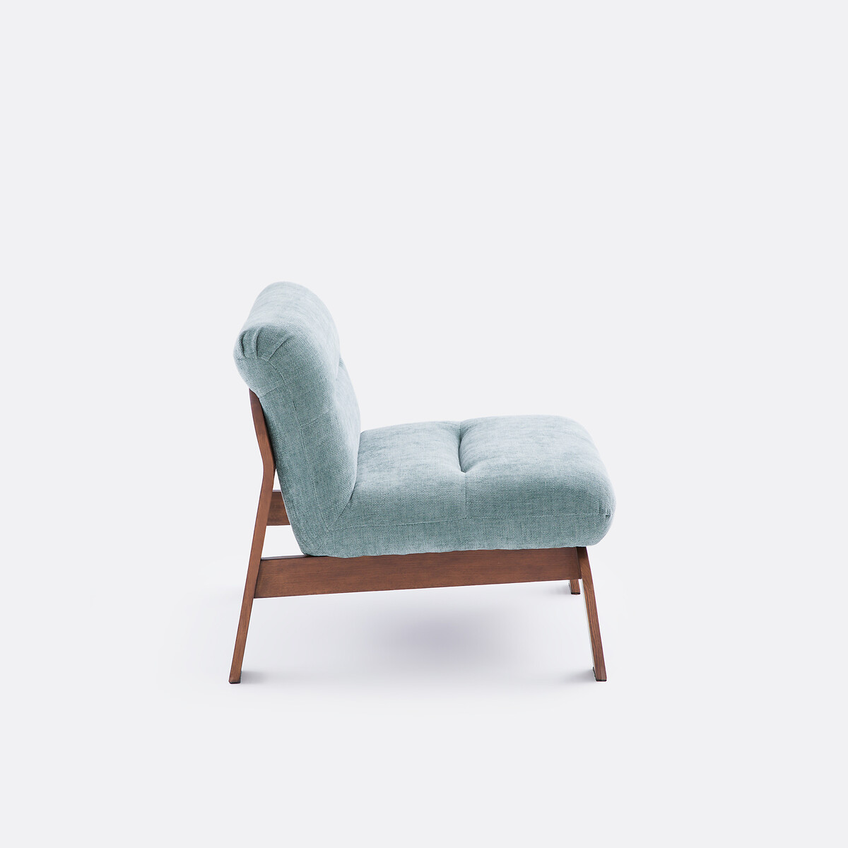 Niedriger gepolsterter Sessel, TALET blau/holz, LA REDOUTE INTERIEURS