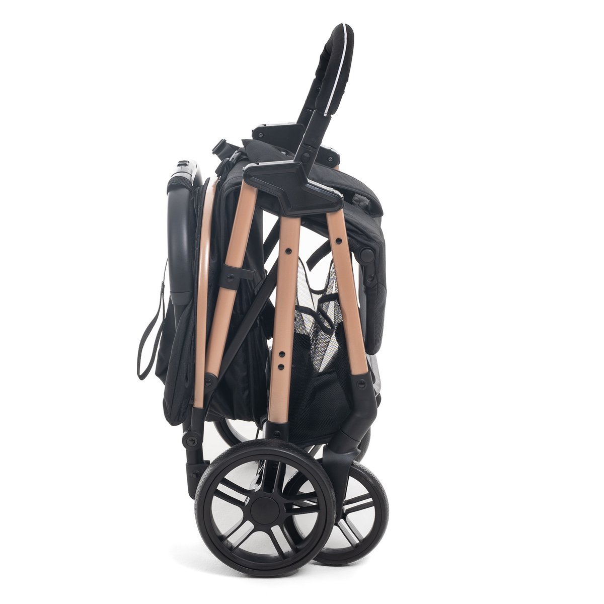Poussette Bébé Canne Ultra Compacte – Légère – Pliage à Une Main – Noix - noir couleur unique, BEBELISSIMO J'AIME