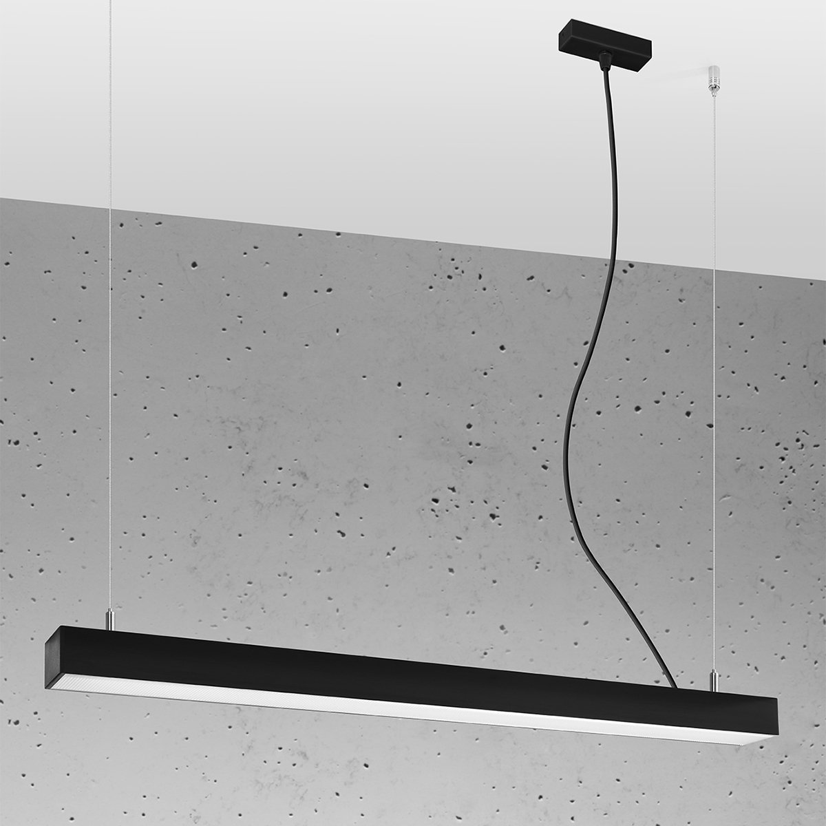 Suspension Aluminium Noir LED 1 Pinne noir, EDEN