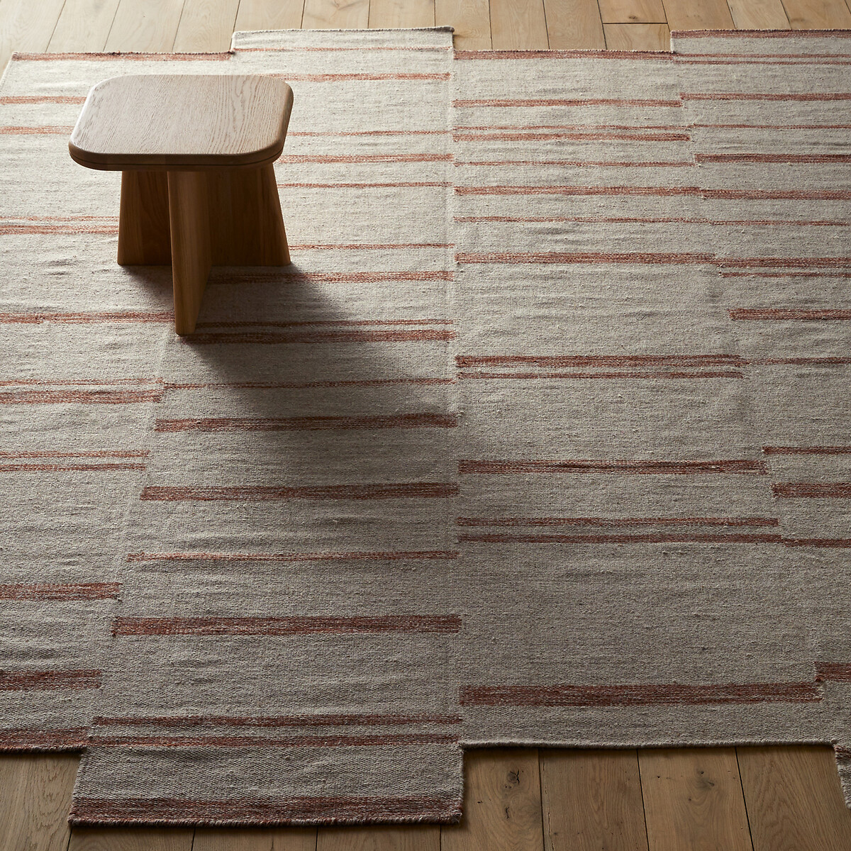 XL-Teppich Abriel, Wolle, handgewebt natur/terrakotta, AM.PM