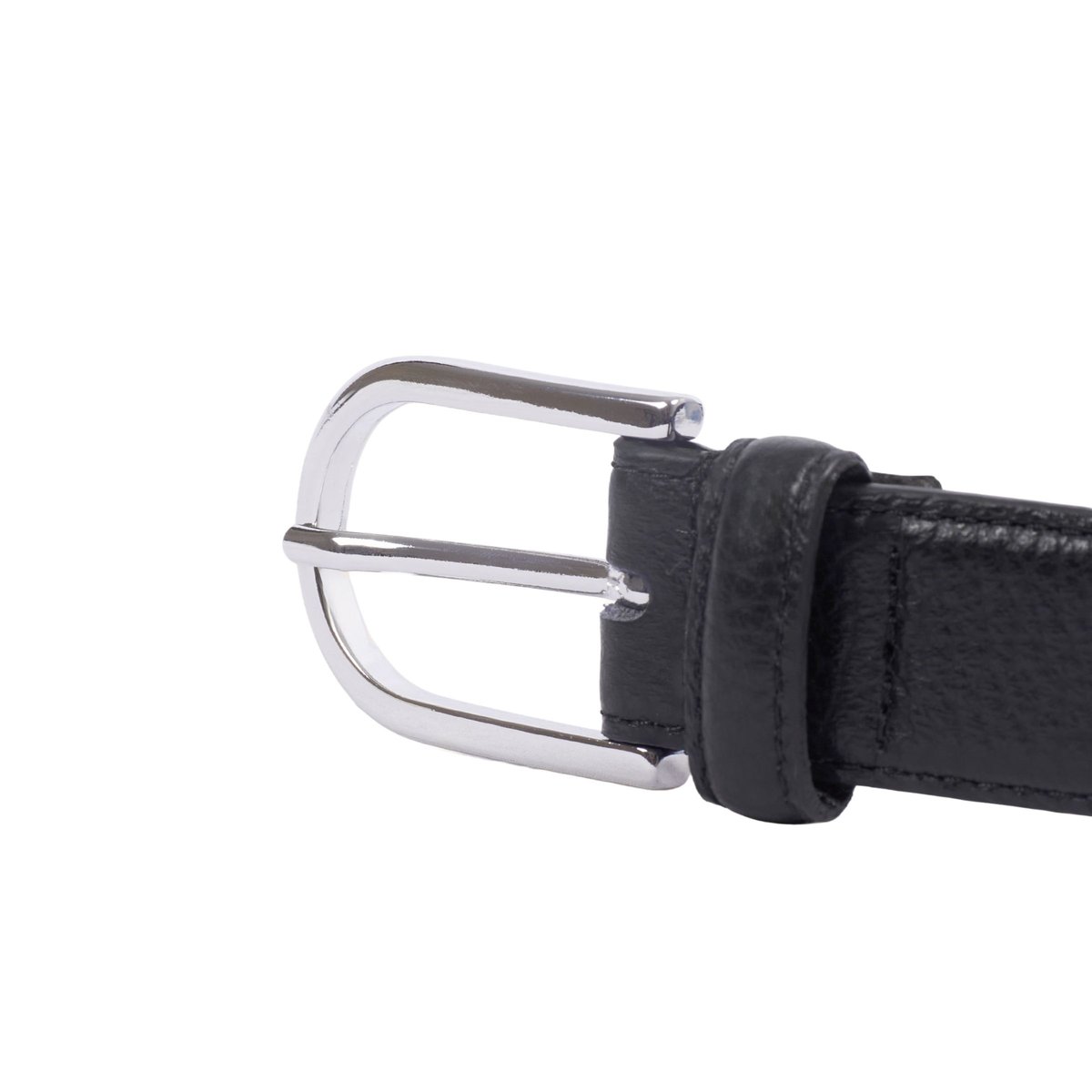 Ceinture Oscar cuir grainé noir, JULES & JENN