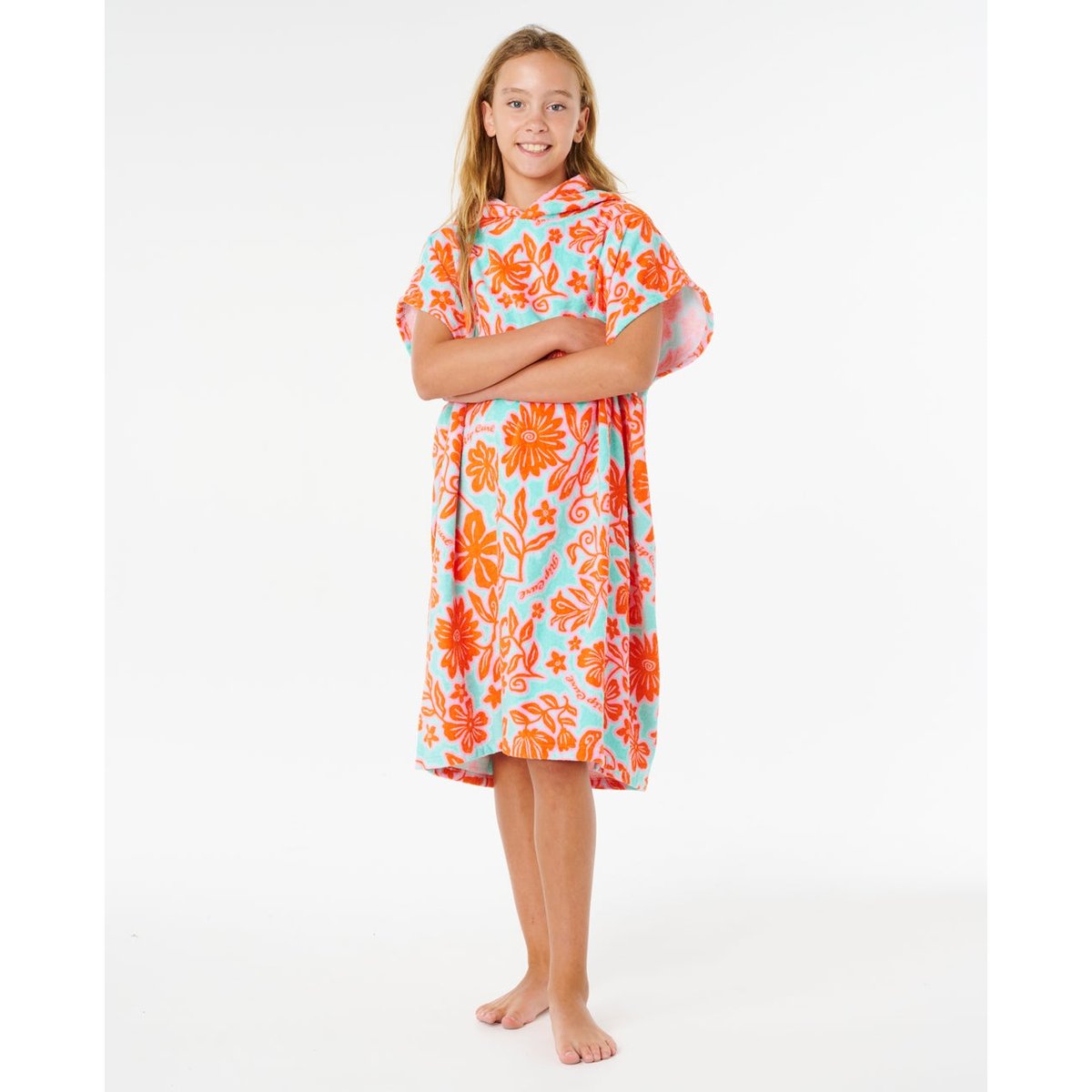 Poncho SURF en coton Mixed Fille sarcelle, RIP CURL
