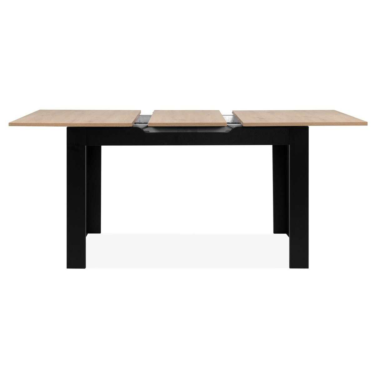 Table extensible moderne 4 à 6 places ALVA noir, PIER IMPORT
