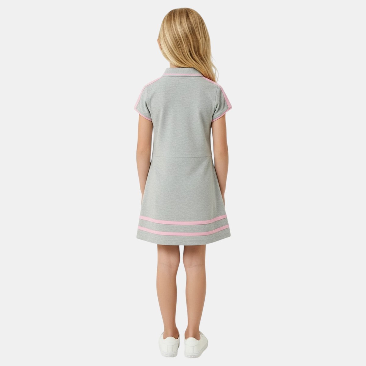 Robe polo manches courtes, patte boutonnée PREPPY gris, LEE COOPER