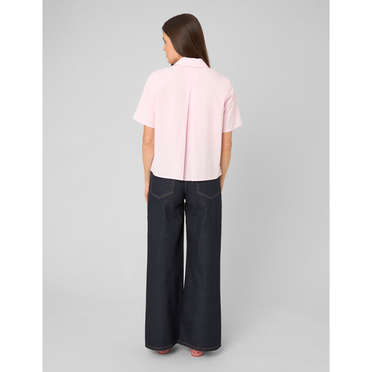 Chemise manches courtes rose pâle, BZB