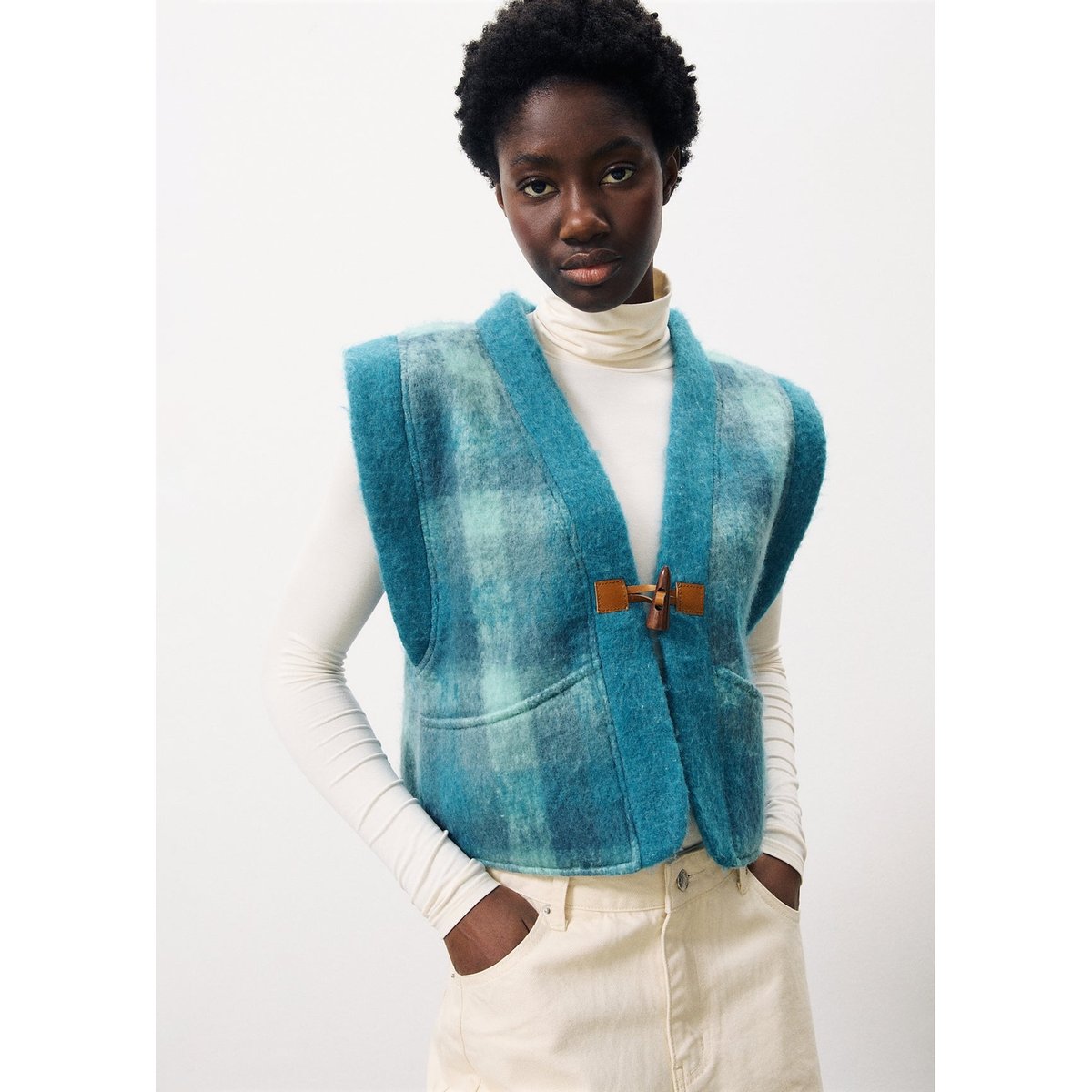 Gilet PAULINA bleu petrol, FRNCH