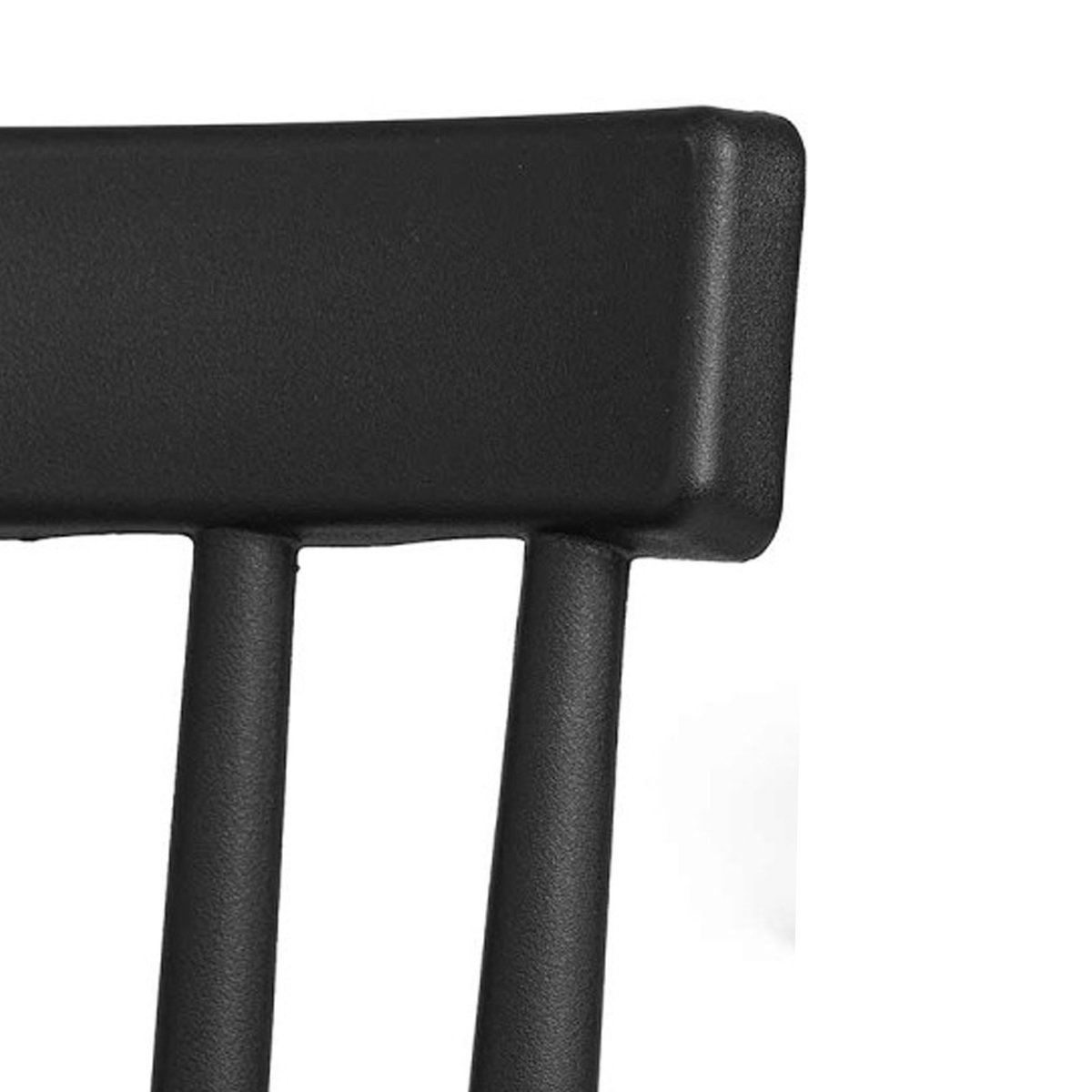 Chaise en plastique noir barreaux empilable 45x42x81.5cm noir, WADIGA