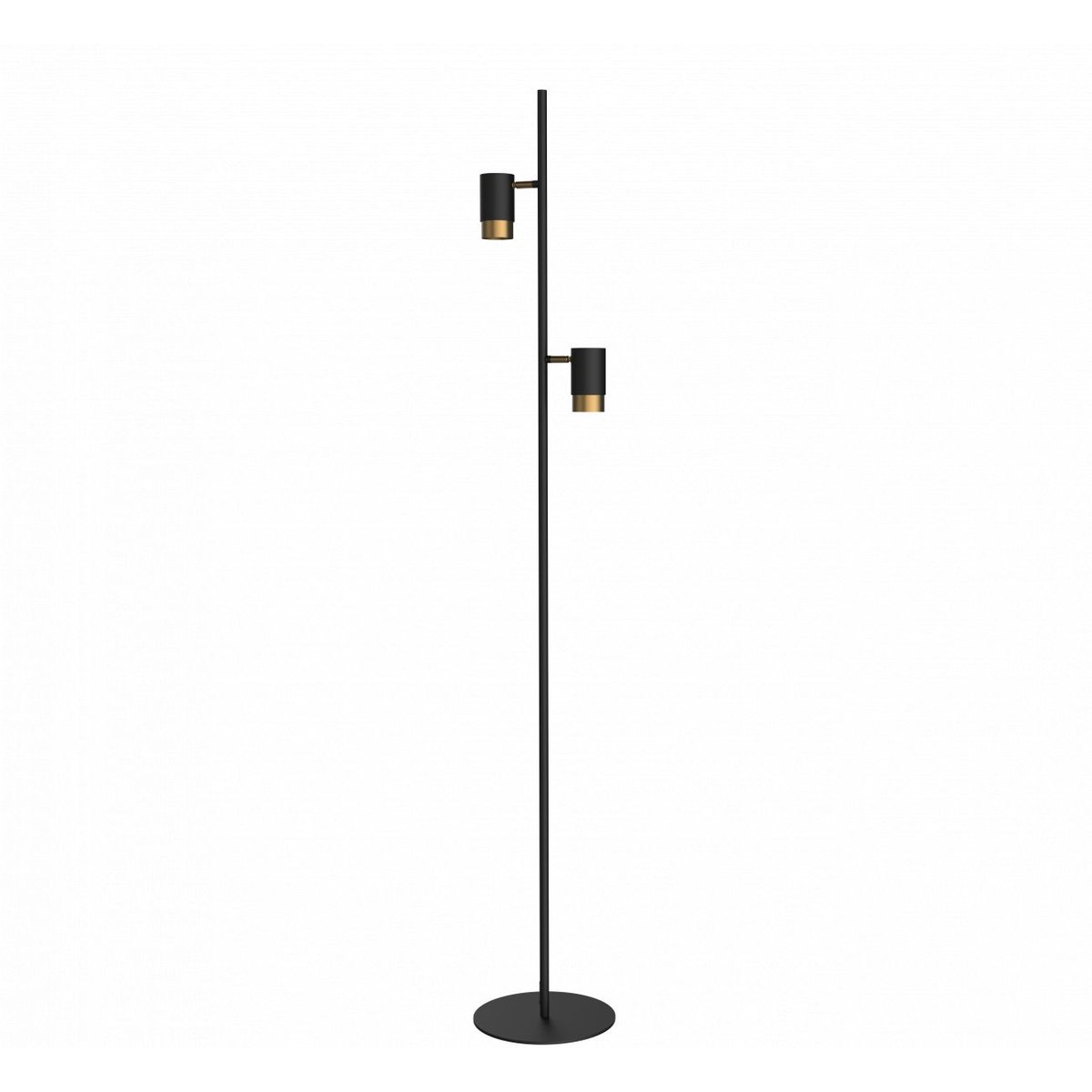 Grand lampadaire multi spot - ELYA noir et doré, KOSILUM