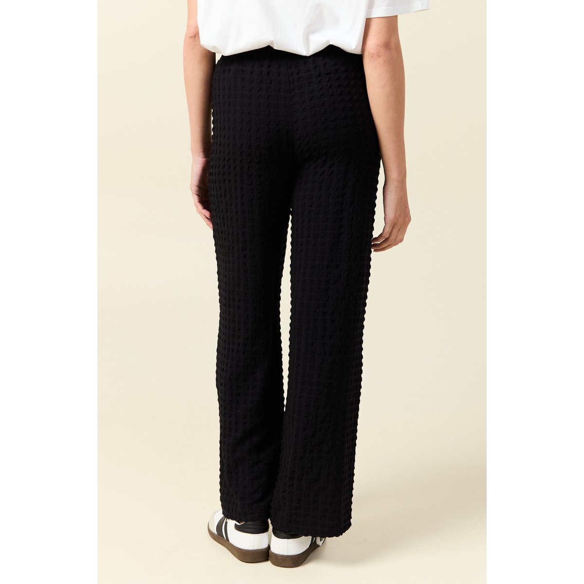 Pantalon loose taille haute fluide noir, BONOBO