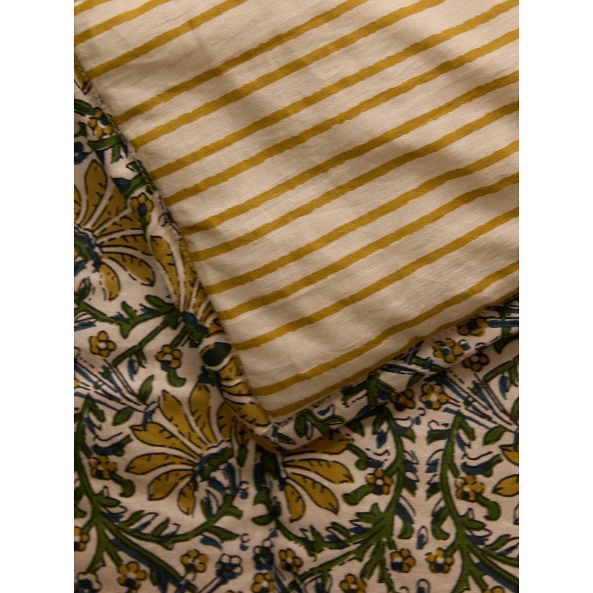 Boutis réversible tissu indien et rayures imprimé padang, CYRILLUS