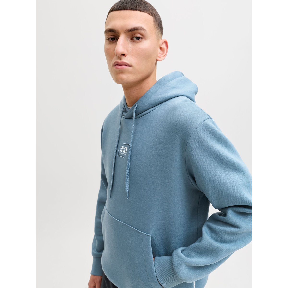 Sweat à capuche bleu, JACK & JONES