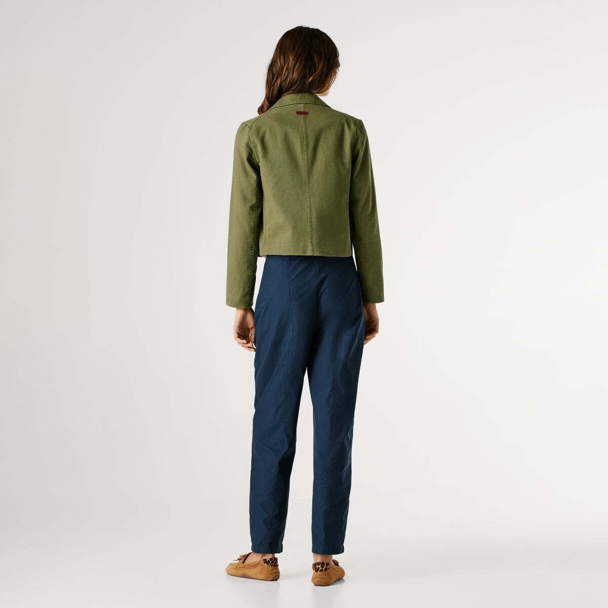 Veste Coupe Cropped En Sergé vert pois, PEPE JEANS