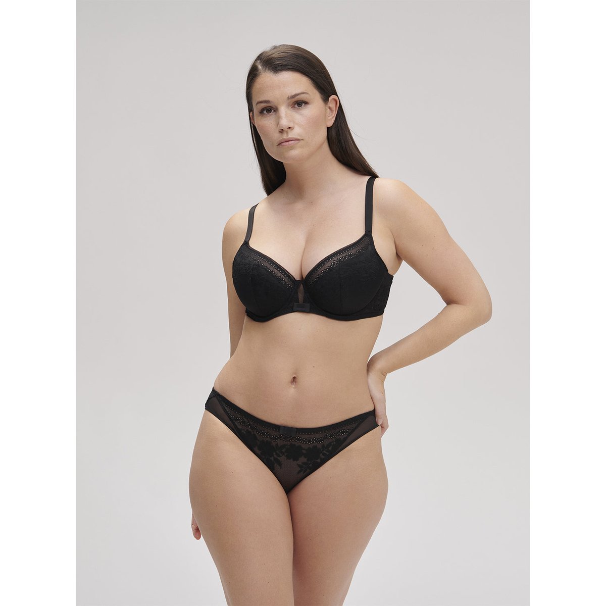 Soutien-gorge push-up, HÉLOÏSE noir, SIMONE PERELE