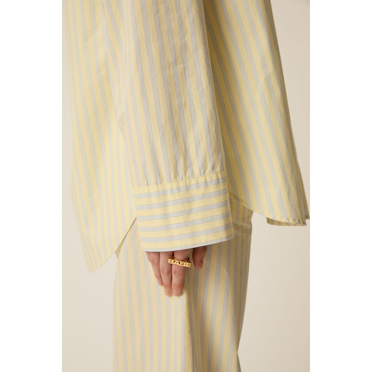 Chemise à rayures, TOTORO jaune/bleu, DES PETITS HAUTS