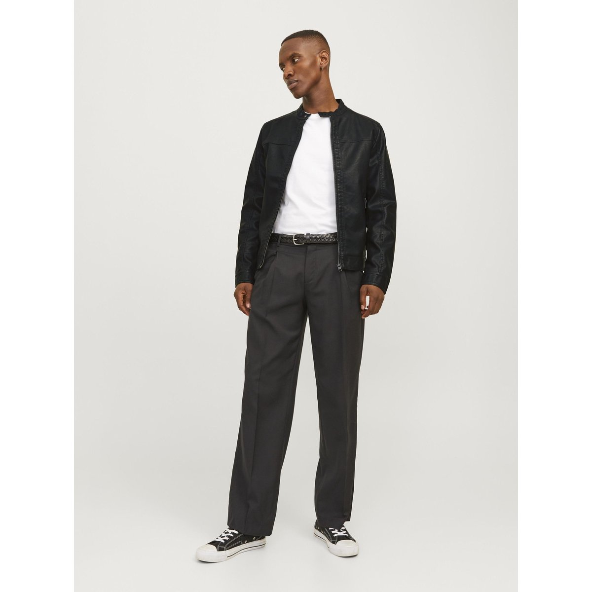 Veste En Cuir Synthétique black, JACK & JONES