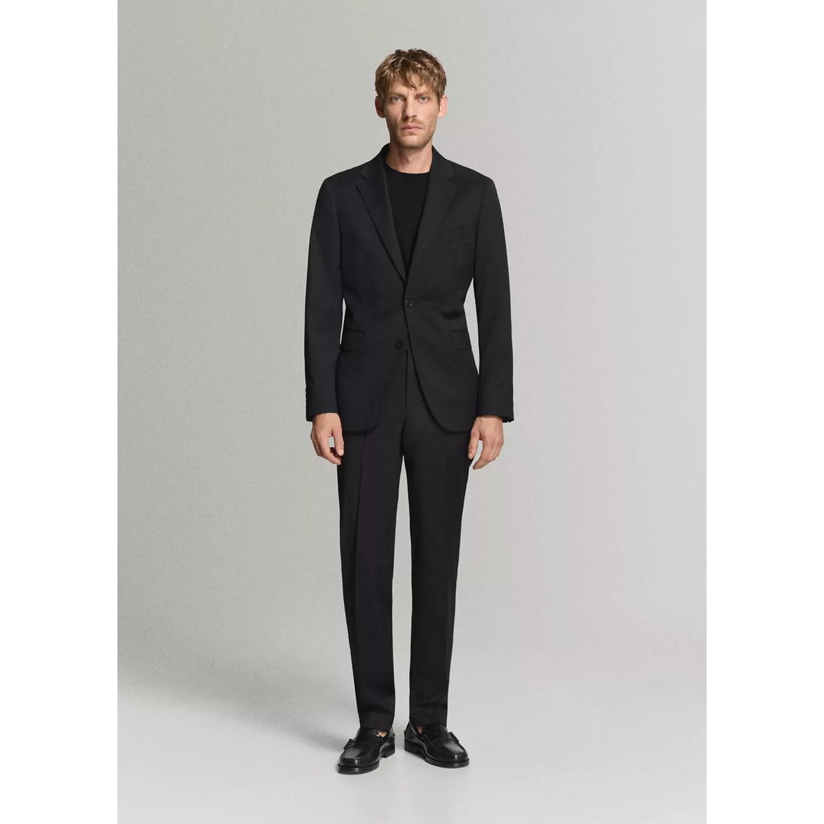 Veste costume Turin 100 % laine vierge noir, MANGO MAN