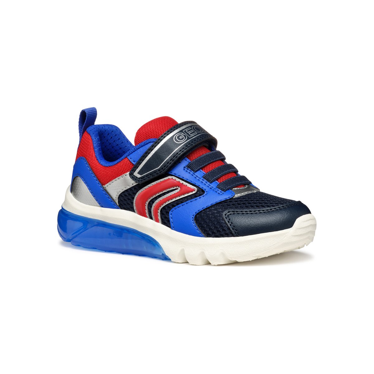 Baskets À Led  J CIBERDRON bleu marine/rouge foncé, GEOX