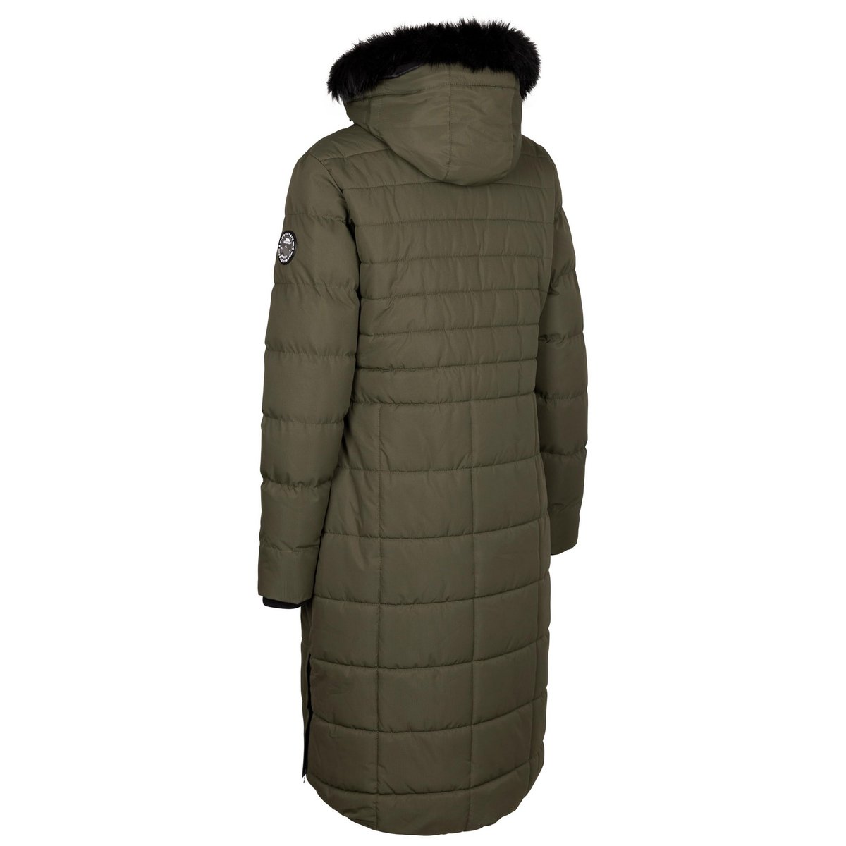 Veste longue matelassée et unie SASHA vert kaki, TRESPASS