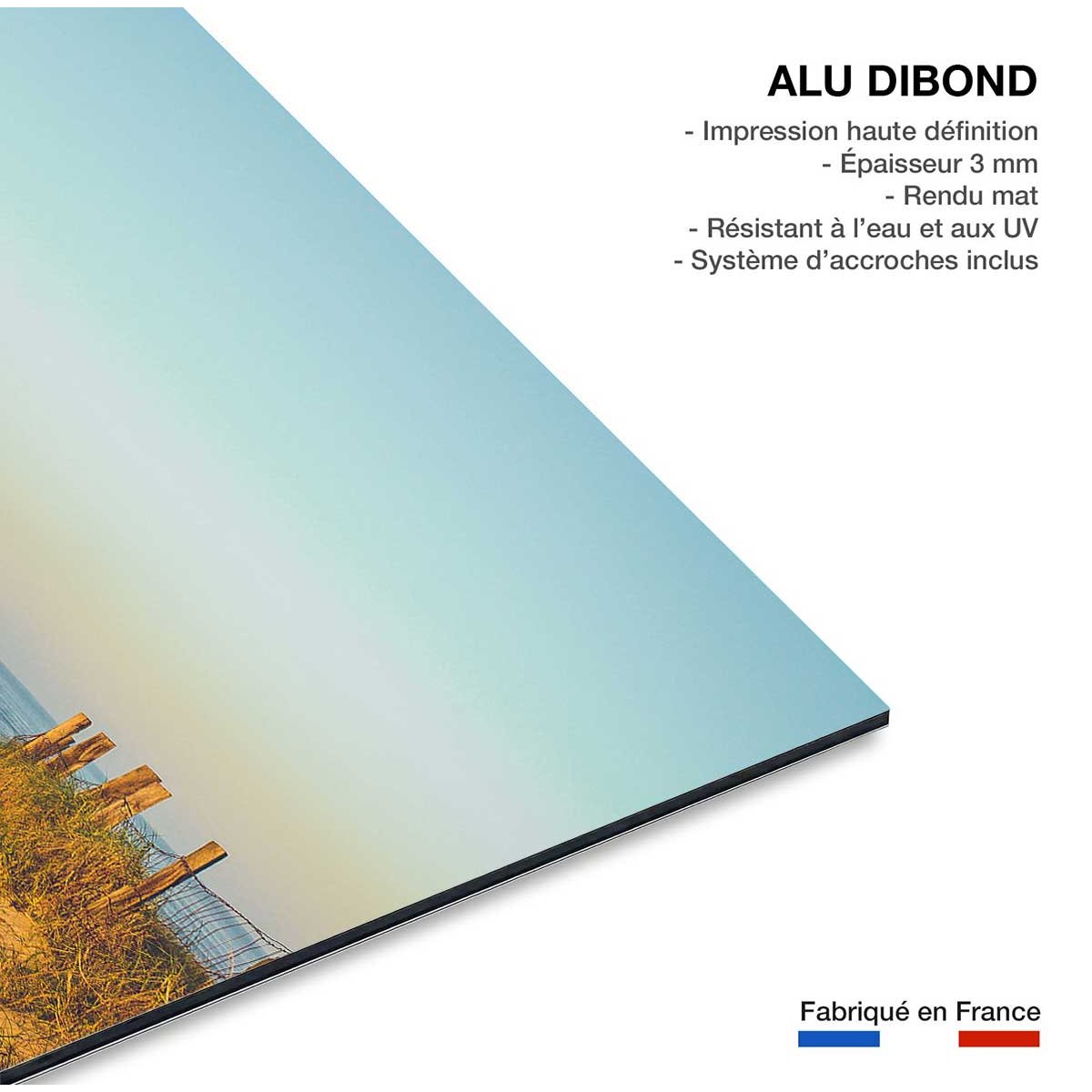 Tableau deco plage hossegor tableau alu dibond, HEXOA