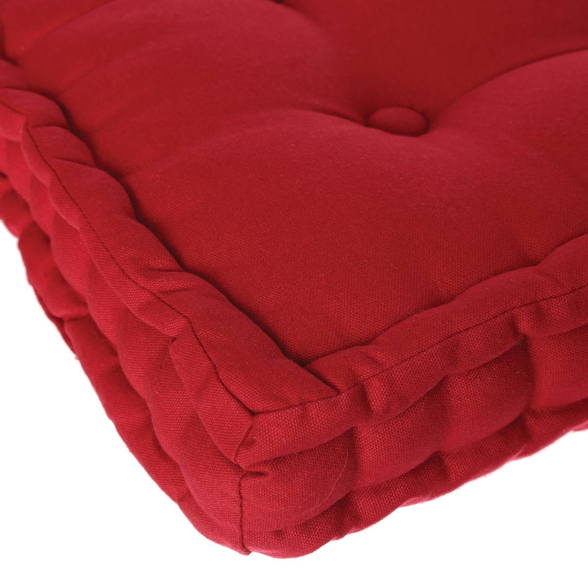 Coussin de sol en coton ANJALI rouge, ATMOSPHERA