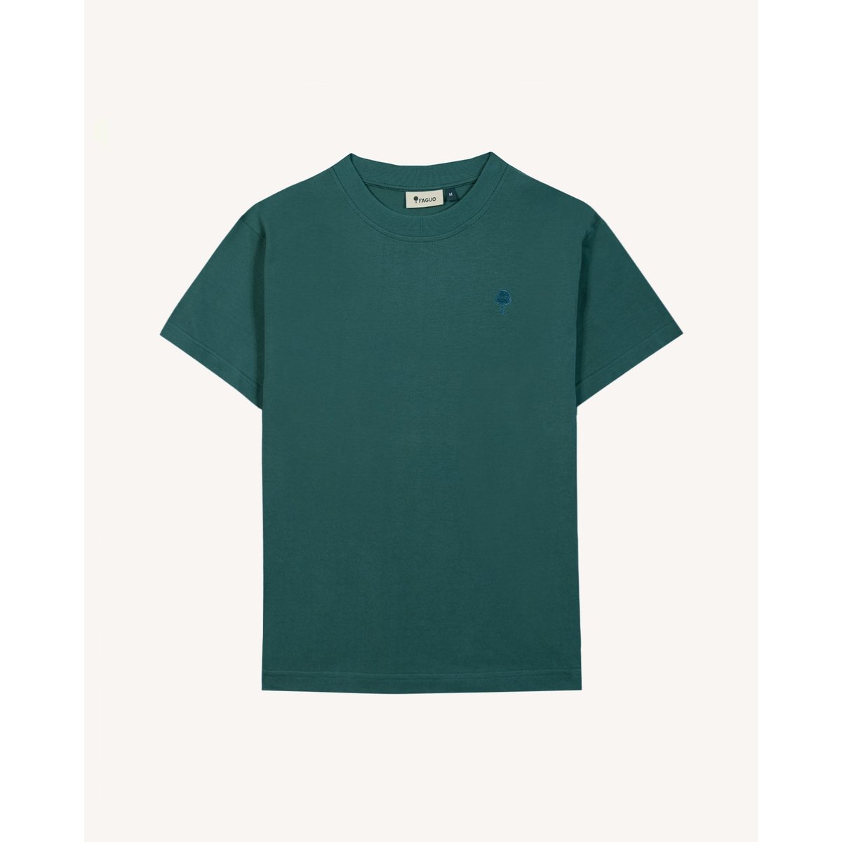 T-shirt en maille vert grisé, FAGUO