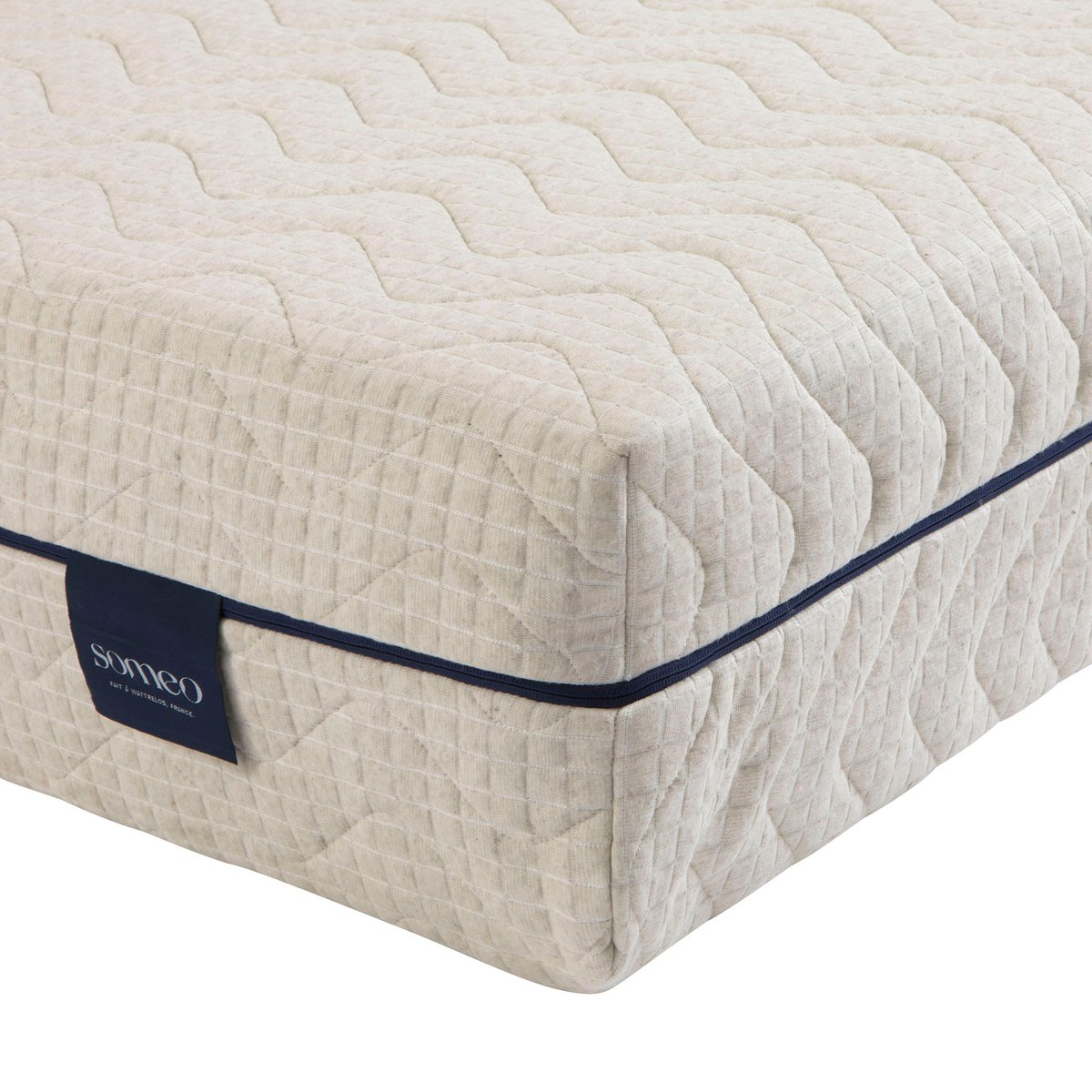 Housse naturelle de remplacement pour matelas Aube 600 ecru, SOMEO