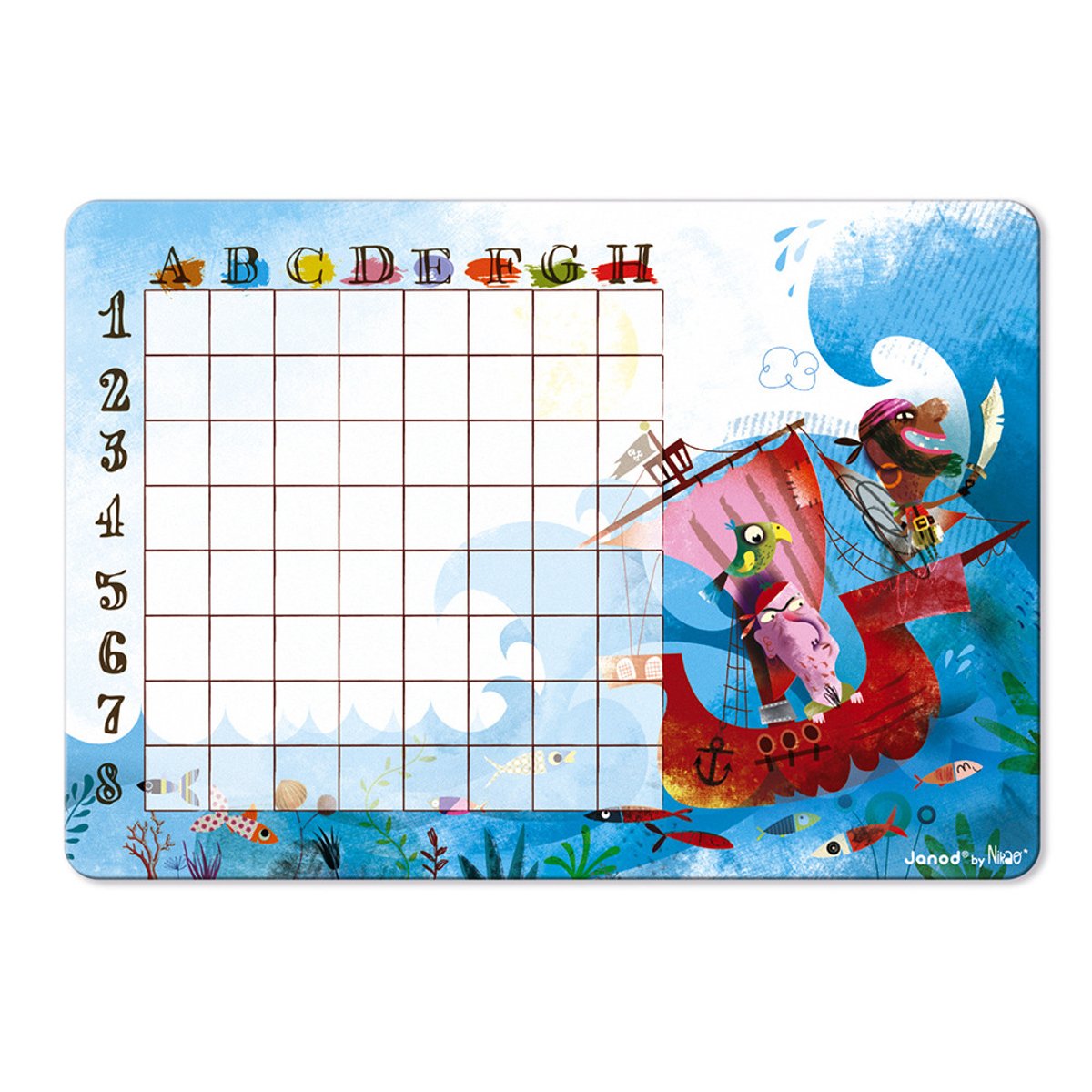 Bataille Navale Pirates couleur unique, JANOD