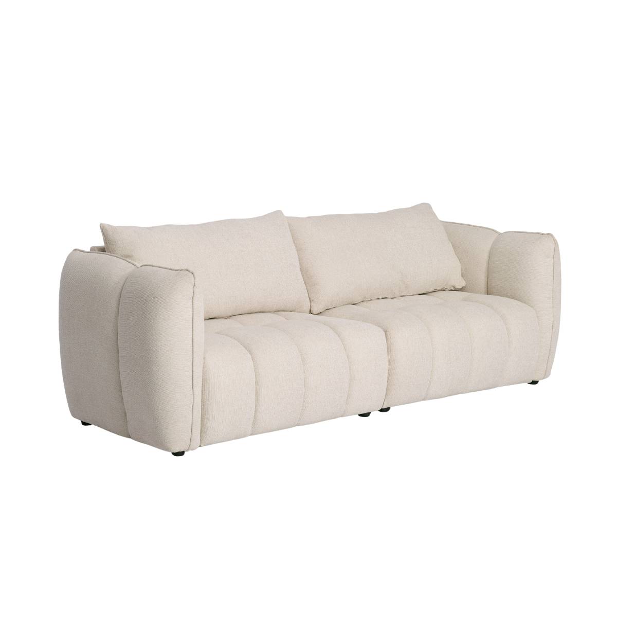 Canapé en tissu KAORI beige, MADE IN MEUBLES