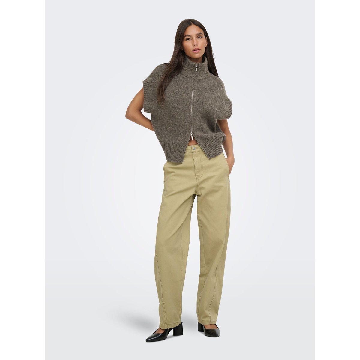 Pantalon À Jambe Large marron - gothic olive, JDY