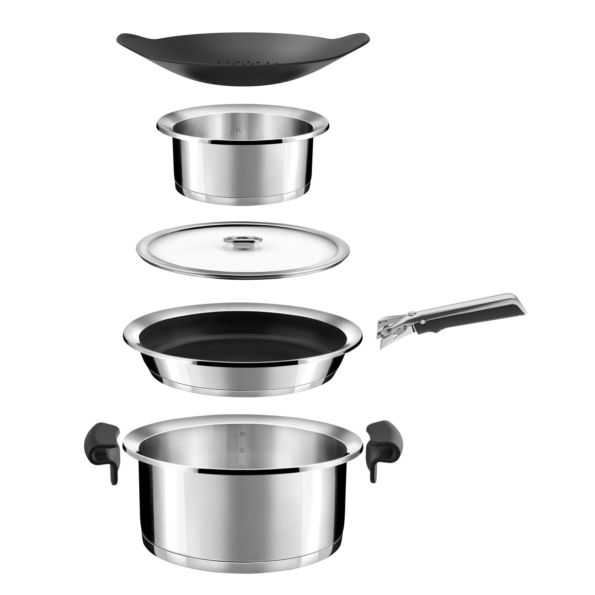 Poêle 24cm et poignée amovible - YCÔNE inox, CUISINOX