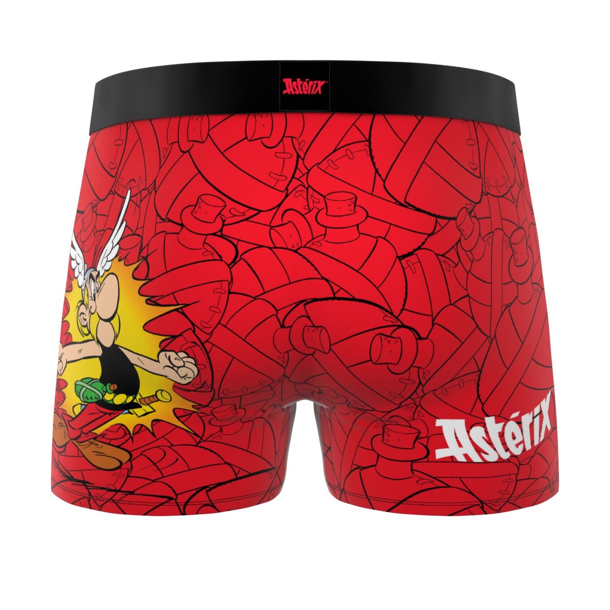 Lot De 4 Boxers Astérix violet/rouge/gris foncé/vert/bleu/noir, FREEGUN