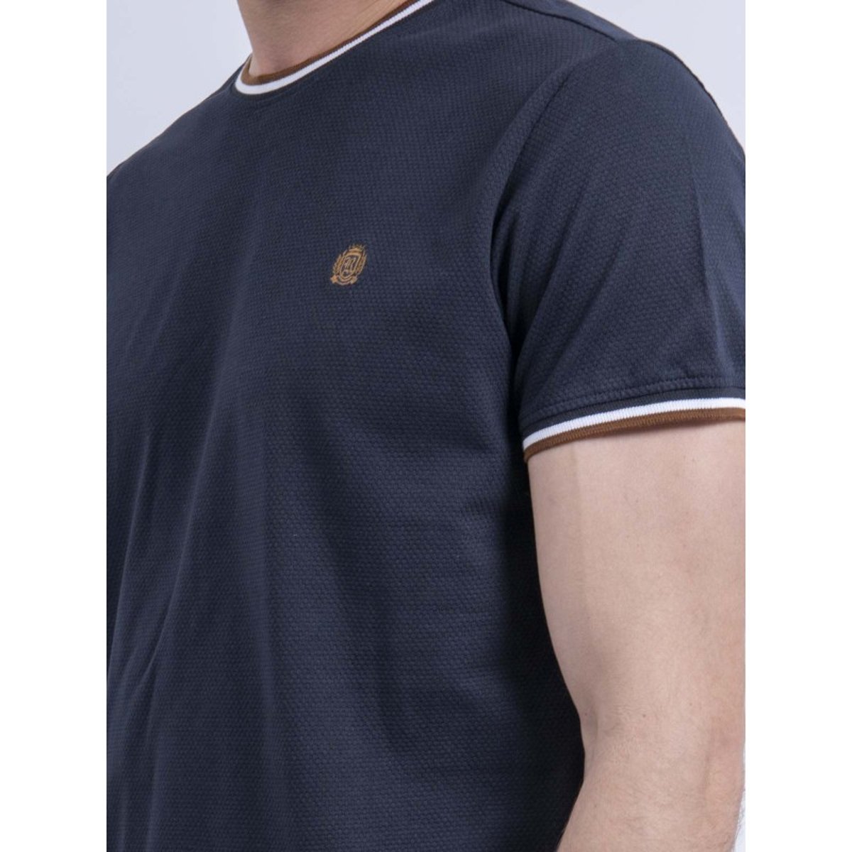 T-shirt Col Rond Pur Coton Nilotin bleu marine, RITCHIE