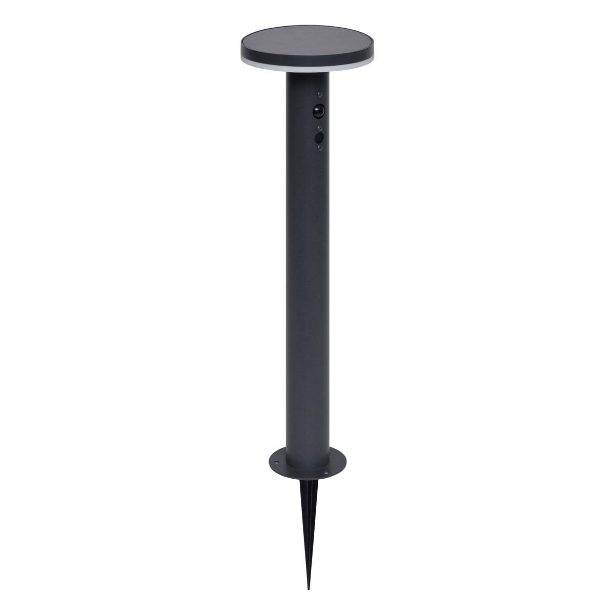 Potelet solaire avec détecteur de mouvement DETEKT gris graphite, HESPERIDE