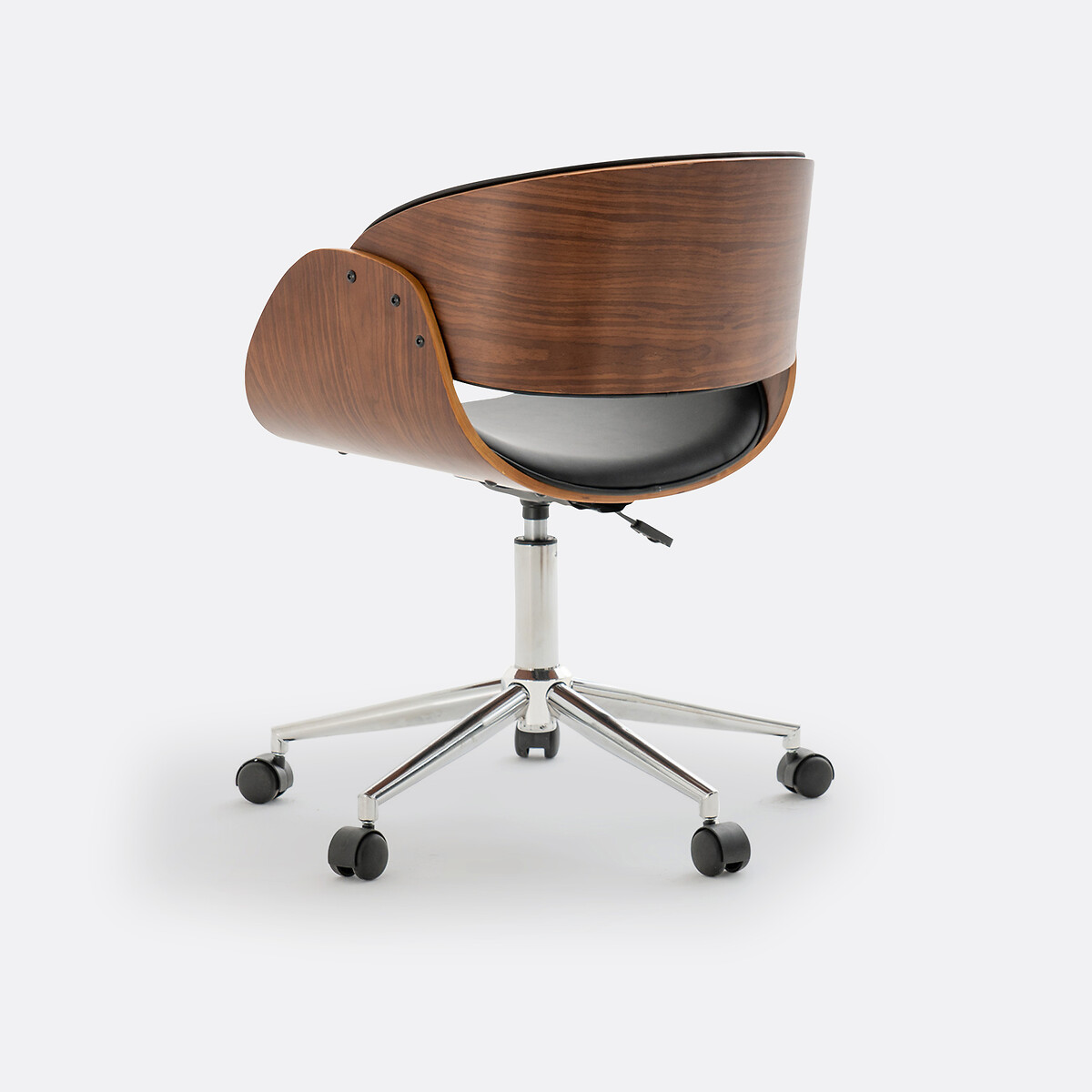 Fauteuil de bureau à roulettes, Zoran noyer/noir, LA REDOUTE INTERIEURS