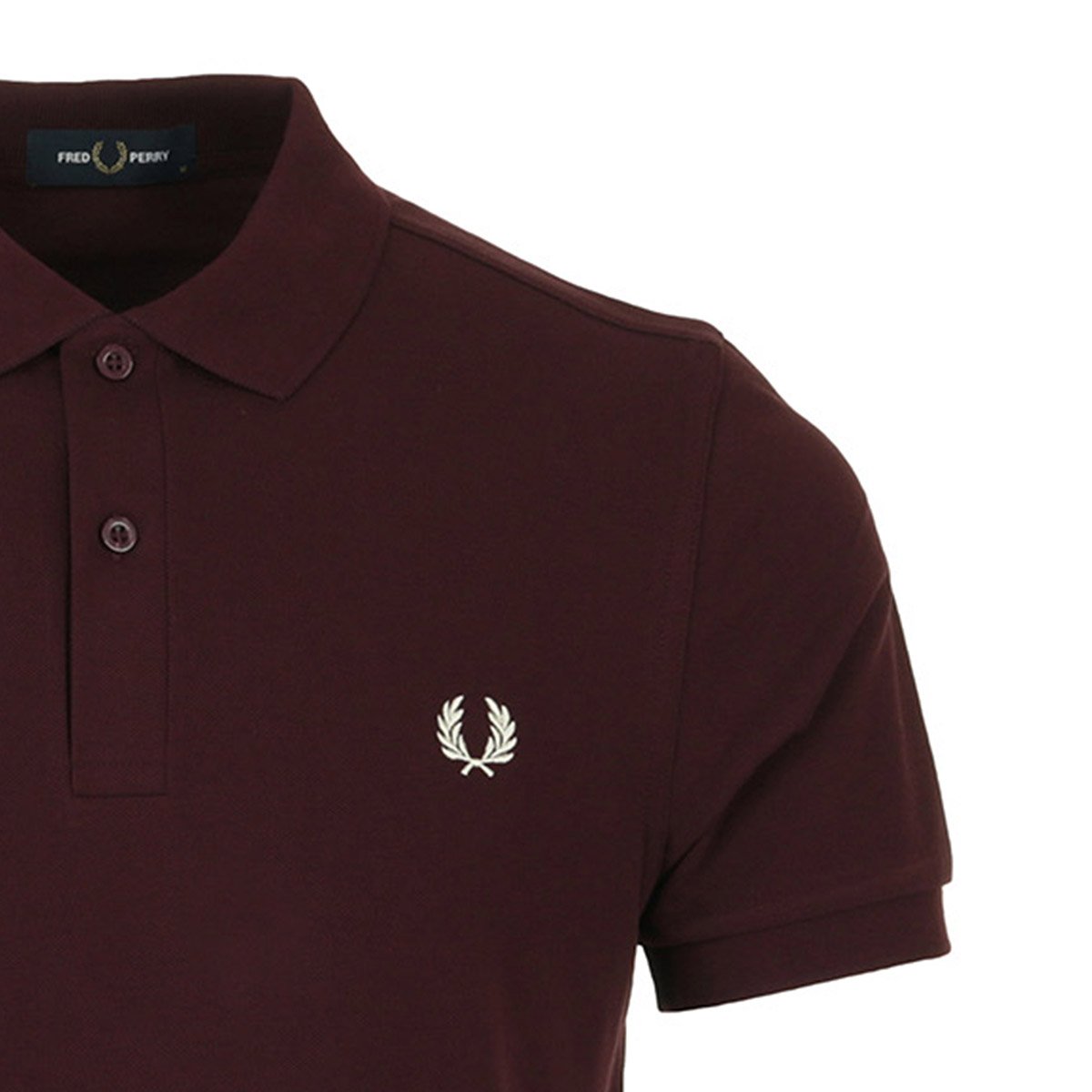 Polo PLAIN SHIRT oxblood ecru, FRED PERRY