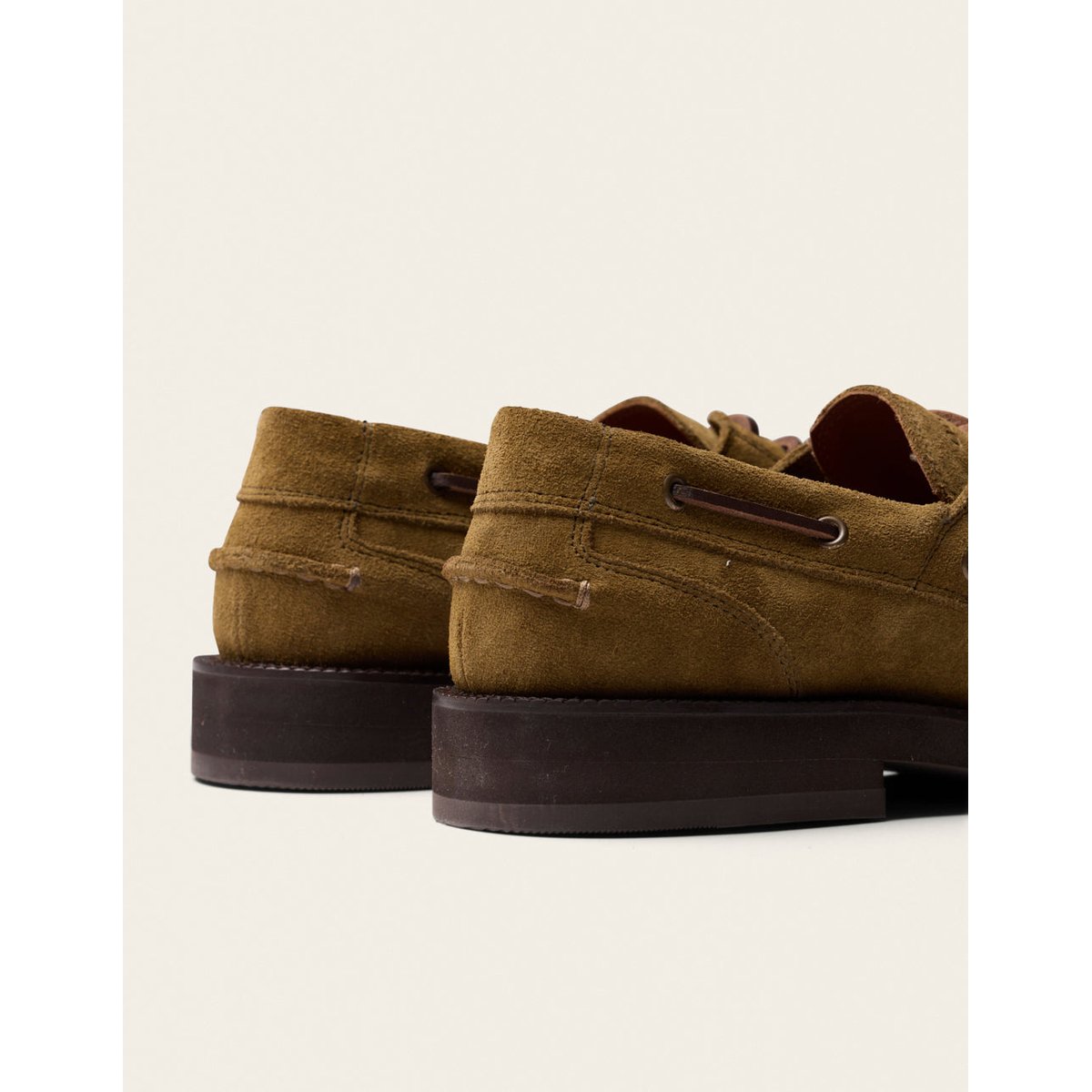 Chaussures Bateau BENO suède kaki, ODAJE