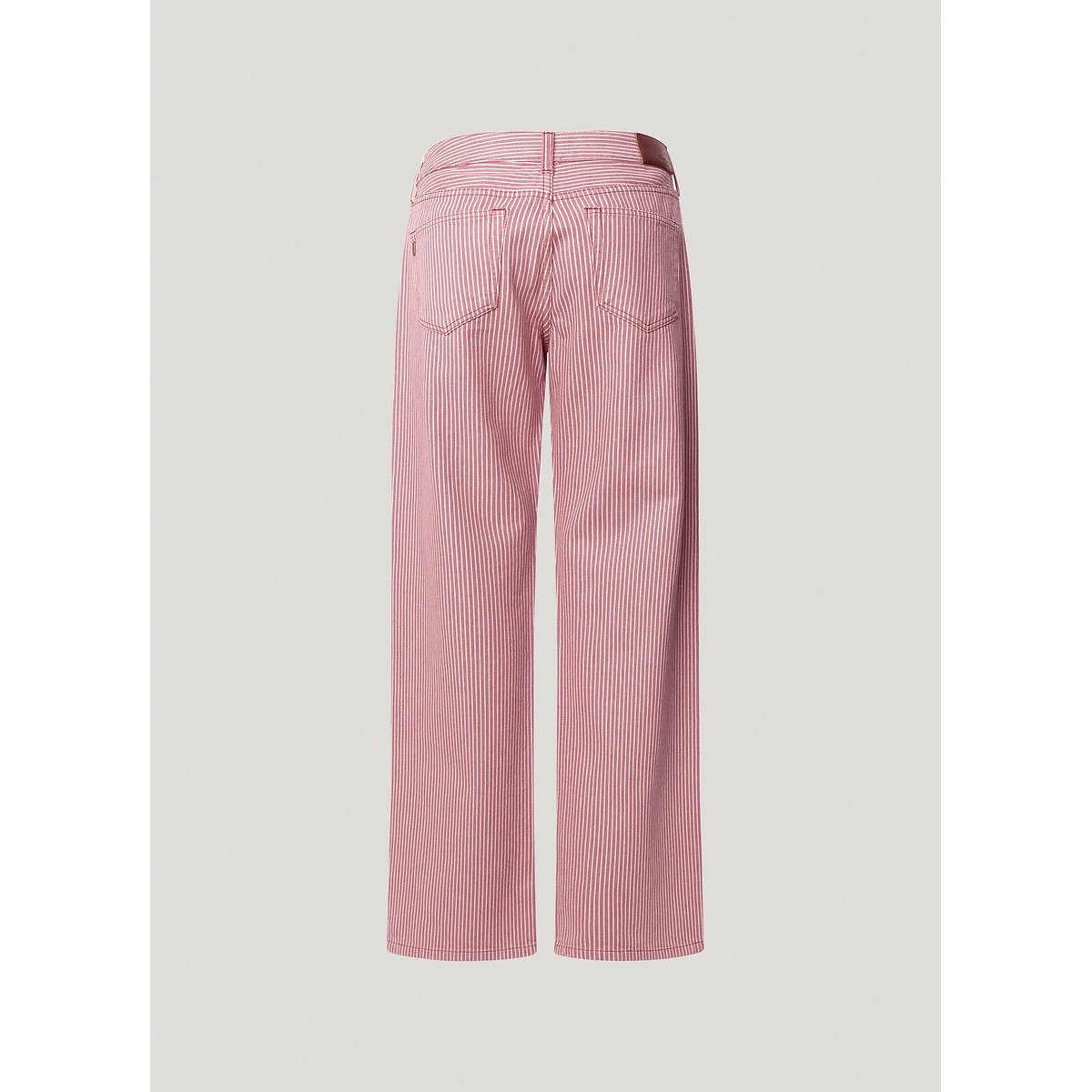Striped Wide Leg Jeans with High Waist red/white, PEPE JEANS