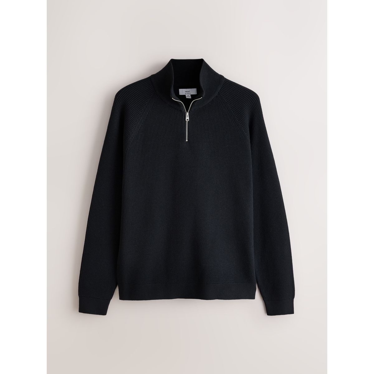 Pull essential texturé à col zippé, lot de 2 noir/gris, NEXT