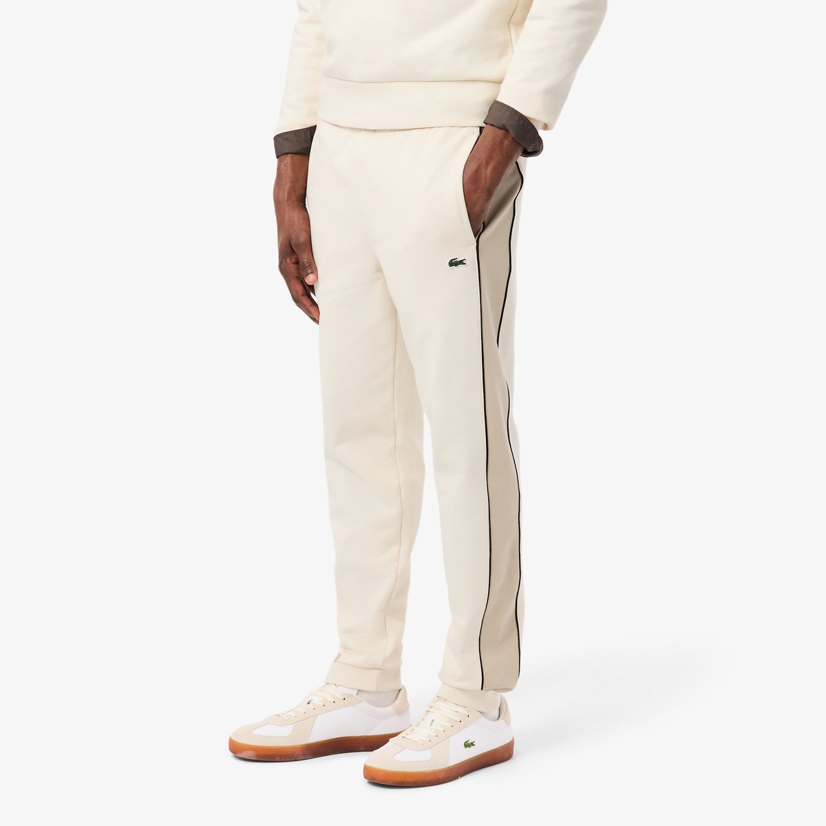 Pantalon de survêtement tapered fit beige-3rr, LACOSTE
