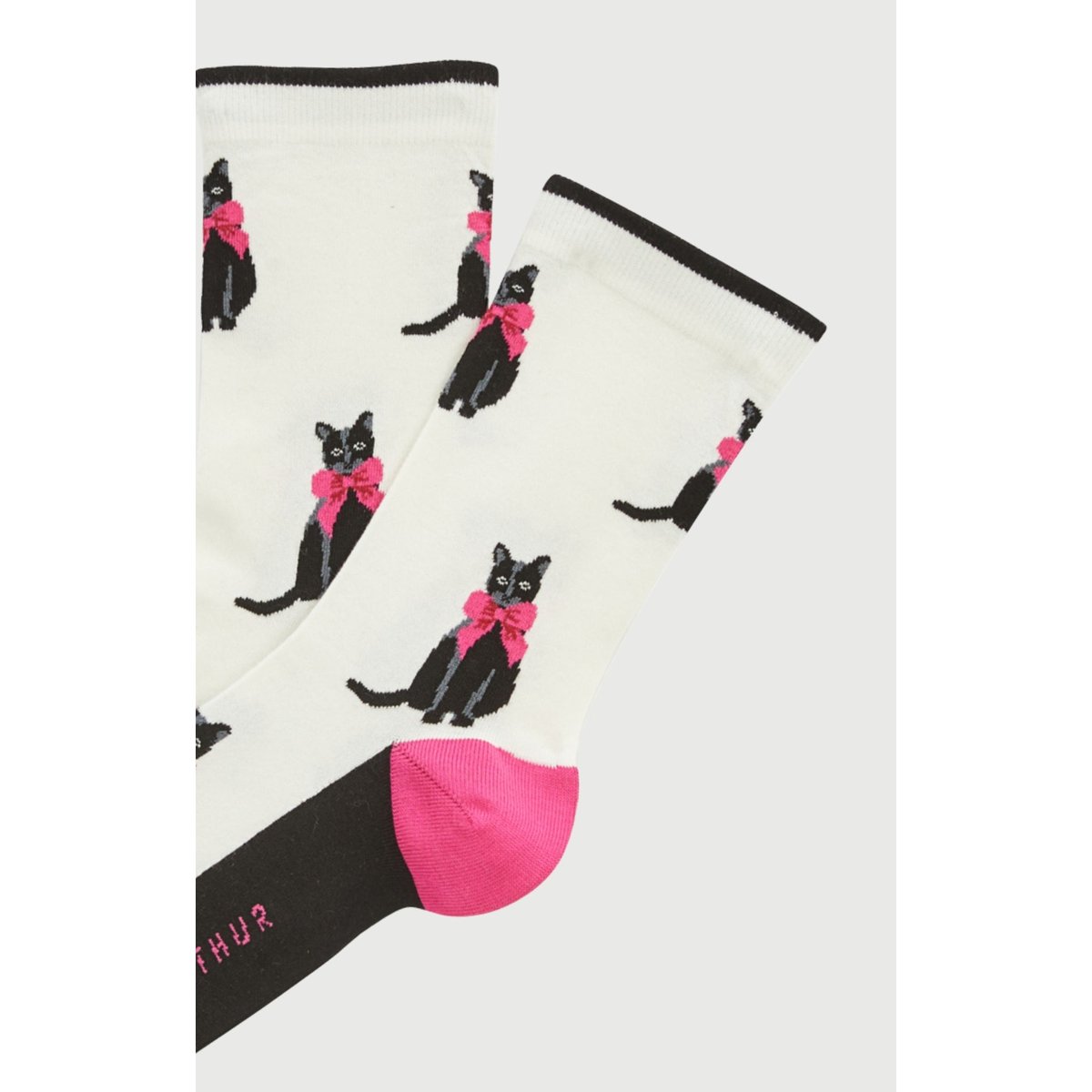 Chaussettes en coton imprimé Kitty ivoire, ARTHUR
