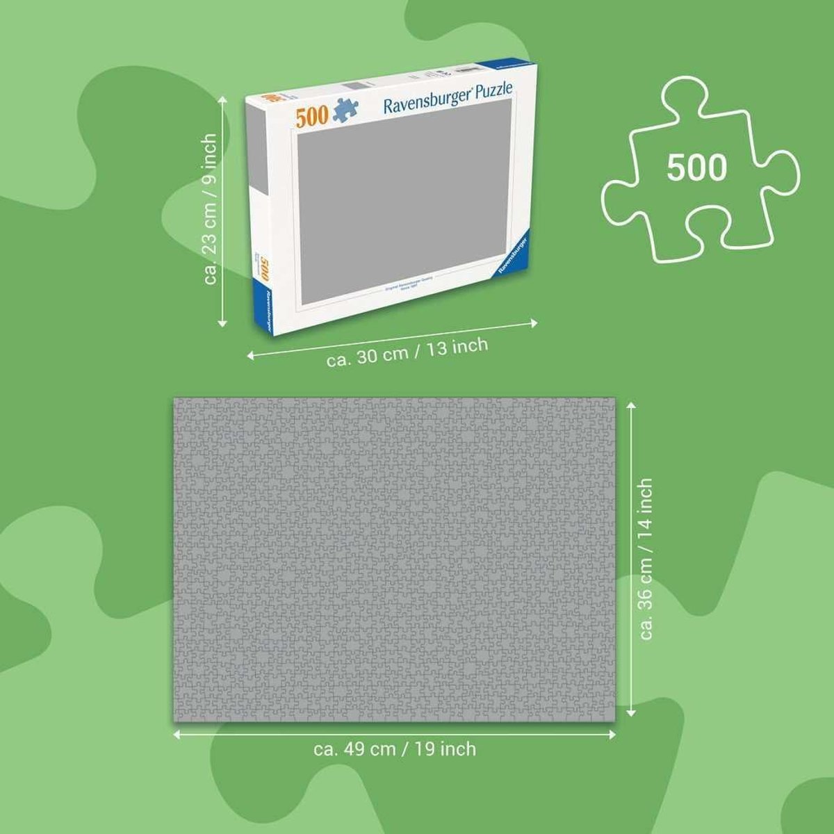 Puzzle Poisson lion 500 pièces blanc, RAVENSBURGER