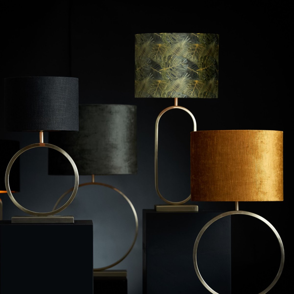 Abat-Jour Velours GEMSTONE or, LIGHT & LIVING