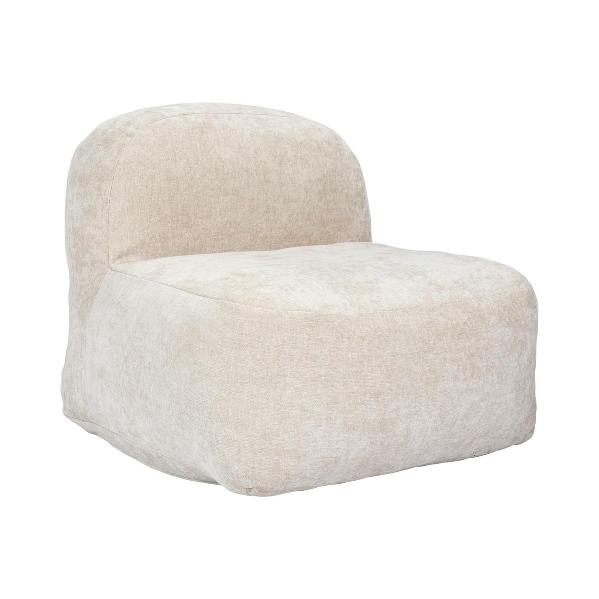 Fauteuil compressé en tissu doux sans montage AUSTIN beige, THE HOME DECO FACTORY