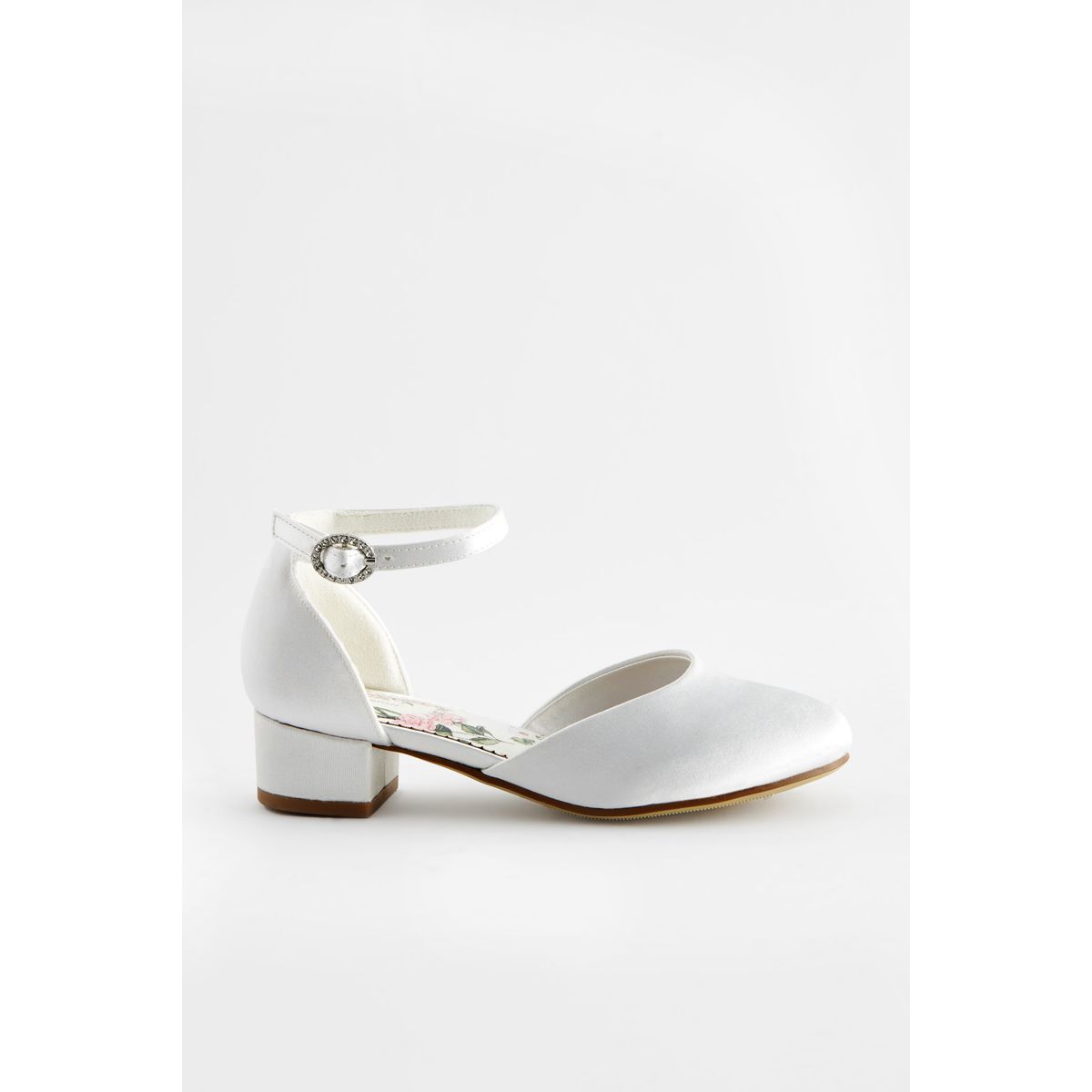 Bottines à petits talons et brides blanc, NEXT